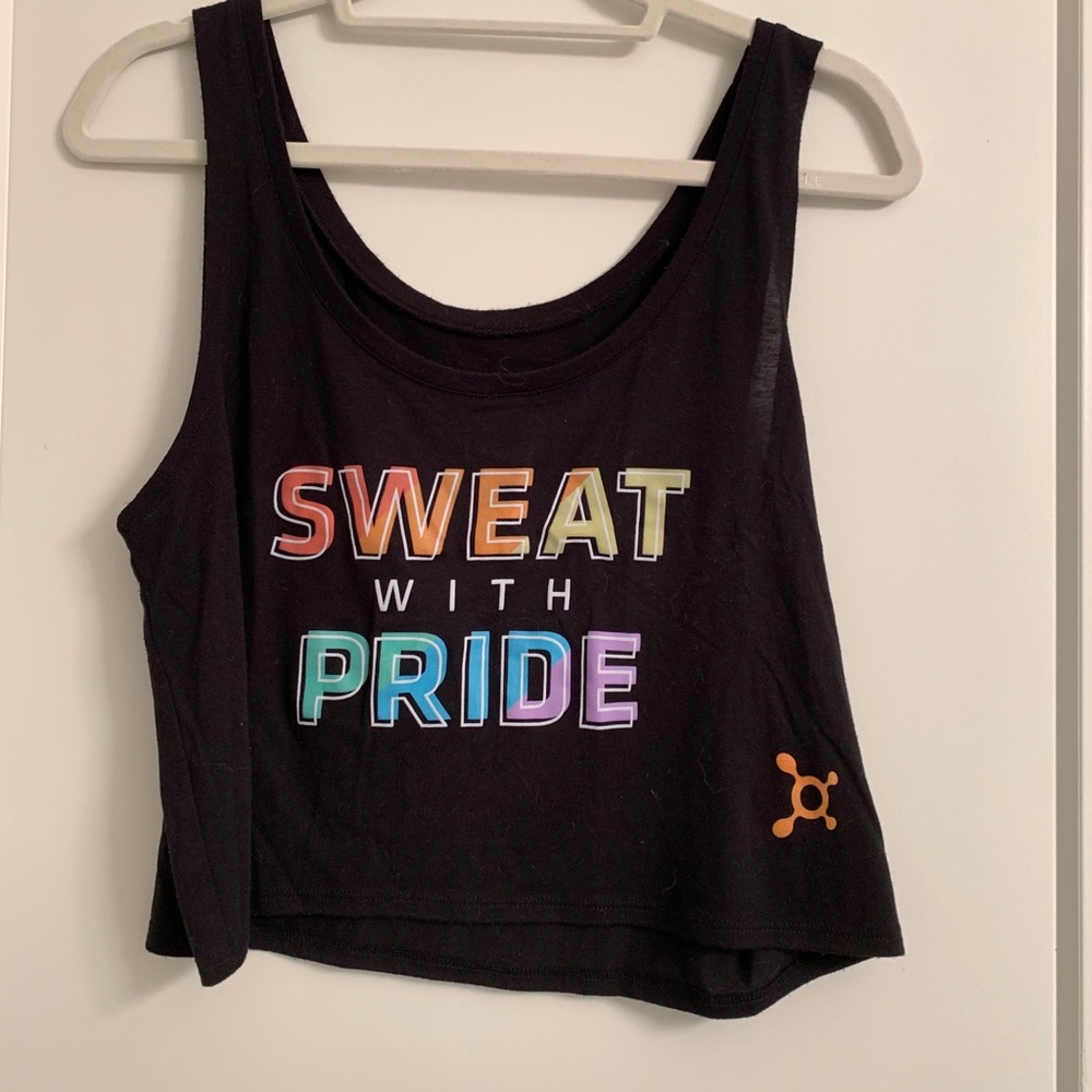 Pride Orangetheory fitness cropped tank top!